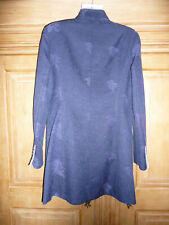 White Label eleganter Jacquard Gehrock Blazer dunkelblau Gr 40 /M mit Leinen neu