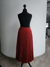 Mango Plisseerock Maxirock 34 xs Rot Bordeaux Velour