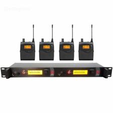 Wireless In Ear Monitor System 2 Channel 4 Receviers Stage Monitoring Headphones