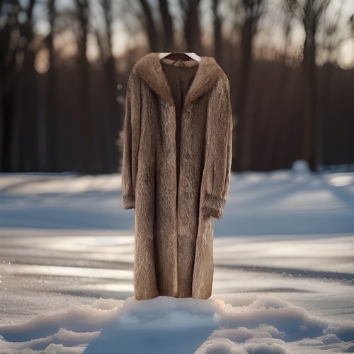 Vintage nutria pelzmantel - vintage,