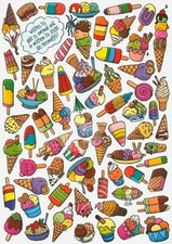 *Rate&Such*Postkarte*Eiscreme*