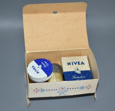 NIVEA babyfein Wiege Babywiege mit Proben 50er Jahre Fach #C4