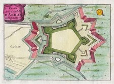 Arras Pas-de-Calais Hauts-de-France gravure carte map Karte de Fer Mortier 1700