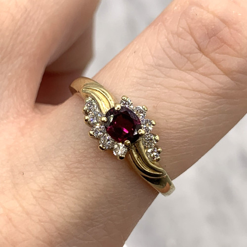 Rosa turmalin ring - turmalin,