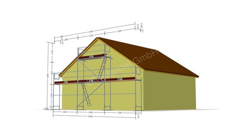 9x6m giebelgerüst baugerüst - ,