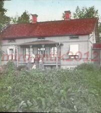 Fotoplatte Glas, Skand.-Reise, Schweden Ferienhaus? ca 1910 5026-753/86