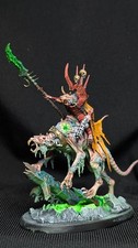 Clawlord on Gnawbeast. Skaven AoS/Fantasy,Skaventide; Top Bemalt