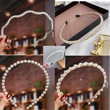 Haarreifen Metallband Brautschmuck Perlenhaarbänder golden mit Perlen gearbeitet