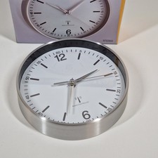 TFA Dostmann Funk Wanduhr 195 mm x 45 mm Funkuhr Aluminium Rahmen 60.3503.02