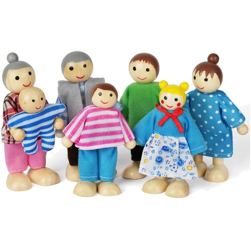Puppenhaus puppen holz familie - holz,