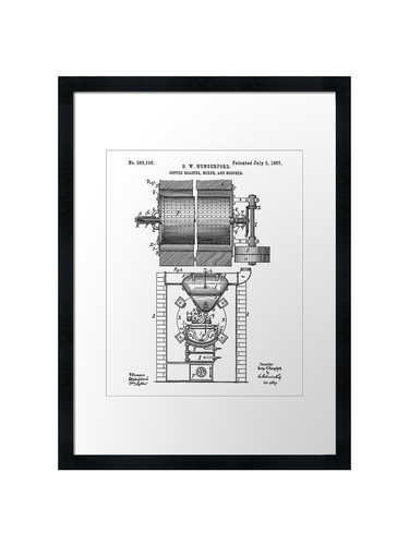 Kaffeerösterei vintage patent - kaffeerösterei,