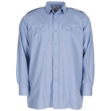 Brit. Army Diensthemd Bundeswehr Freizeithemd Hemd BW Uniformhemd Langarm Blau