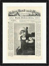 Ein liebes Goscherl Paul Wagner Kind Mädchen Haube Stuhl Kleid  Faksimile_E 3395