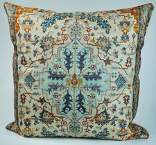 ORIENTAL BLUE  VollKissen, 1000+1 Nacht, weich, kunstvoll, Leinen, BW m. Federn