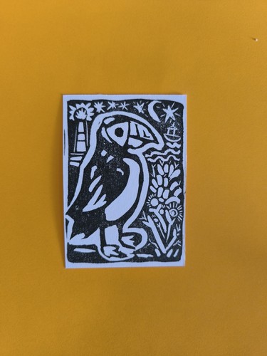 Aceo miniaturkunst handprinted - miniaturkunst,