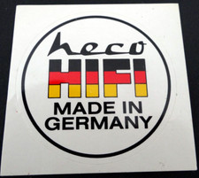 Werbe-Aufkleber heco HiFi Made