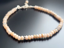 925 Sterling Silber Armband Pink Opal Edelstein Echtschmuck