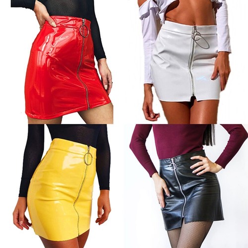 Damen minirock wetlook - minirock, rock
