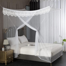 Weiß Moskitonetz Betthimmel