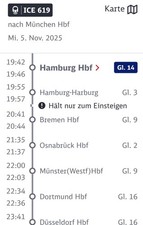 ICE Bahnticket 2 Personen Hamburg - Köln am Mittwoch 05.11.2025