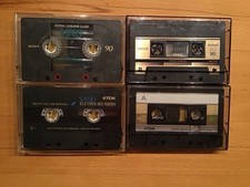 4 Cassette TDK SA90, Sony UX S Chrome Class, Maxell Epitaxial, TDK High Position