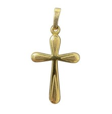 Echtgold 8 Karat Kreuzanhänger aus Gold - Kreuz| 8K/333 Gelbgold