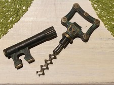 Antiker Art Déco - Flaschenöffner/Korkenzieher - massiv Bronze/Messing-handmade