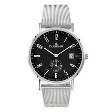 DUGENA Herren Armbanduhr 4460782M mit Meshband, Saphirglas, kleine Sekunde