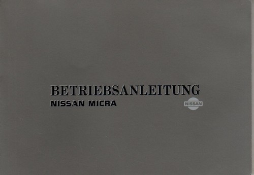 Betriebsanleitung nissan micra - nissan,