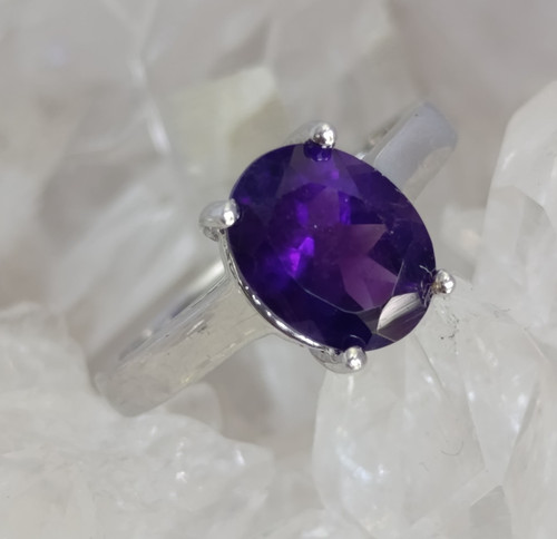 Amethyst heilstein ring - amethyst,