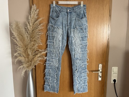Damen patchwork jeans m - damen,