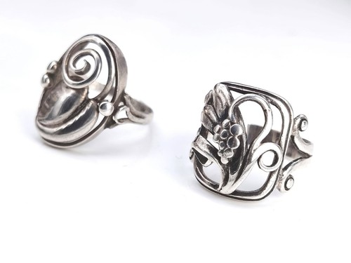 Vintage silber ring - 2x,