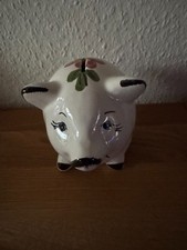 Sparschwein Sparkasse Porzellan 70er Handbemalt Vintage !