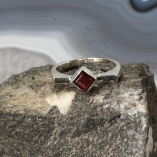 Granat Ring, 925er Silber