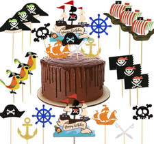 31 Stück Piraten Tortendeko, Für Piraten Kindergeburtstag, Piratenparty, Piraten