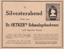 Dr. Oetker Werbung / Reklame 1910  Dr. A. Oetker -Fabrik - Bielefeld