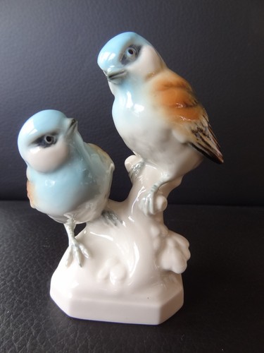 Porzellanfigur blaumeisen e - porzellanfigur, blaumeisen,