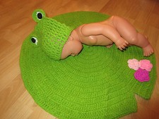 Baby Fotografie Frosch Kostüm Baby Fotoshooting Neugeborene Set Strick Mütze