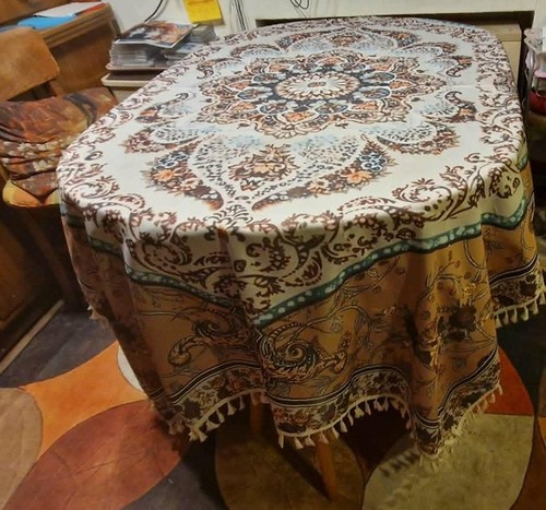 Tischdecke mit fransen - tischdecke,
