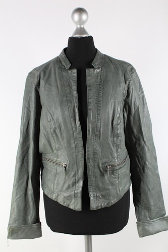 Oakwood grüne leder jacke - grüne, leder-jacke