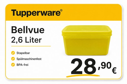 Tupperware bellevue l gelb - 2,6,