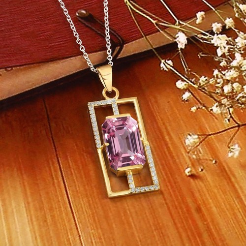 Padparadscha saphir anhänger - padparadscha-saphir,
