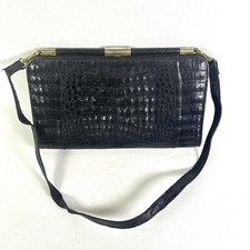 Vintage Echtleder Kroko Tasche
