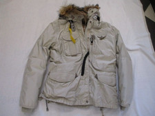 PARAJUMPERS,warme Daunen Jacke,abnehmbares Echtfell,Kapuze im Kragen,Gr.L,Beige