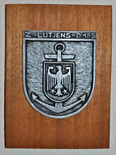 Deutscher Zerstorer Lütjens Plakette Zerstörer Plakette Schild Wappen Deutsche Marine