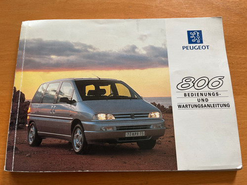 Peugeot 806 bedienungs und - peugeot, bedienungs-