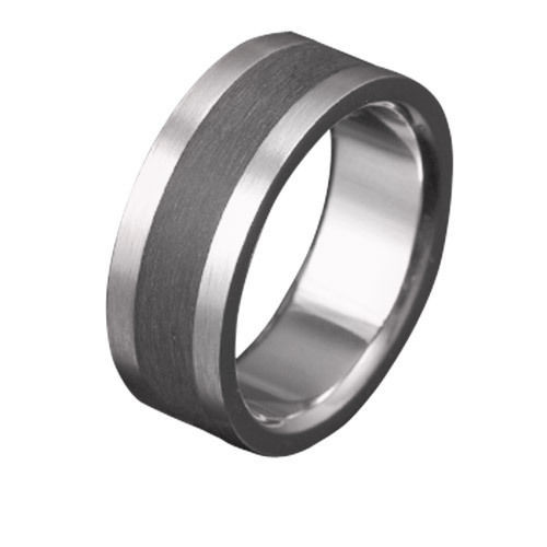 Titan ring black stripe - -,