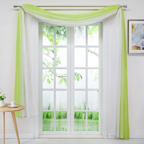 Transparent querbehang gardine - transparent,
