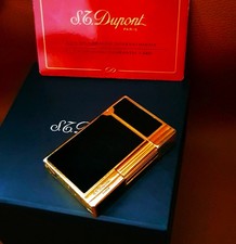 S.T. Dupont Feuerzeug L 2 Gatsby Black Gold Original!