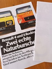 Prospekt Renault 4 6 Rodeo DEFEKT DAMAGED Auto Car  brochure 19